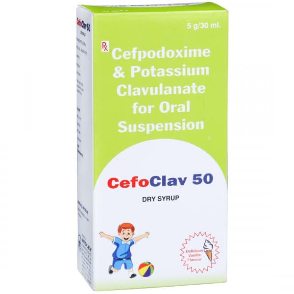 Cefoclav (Delicious Vanilla Flavour) 50 mg/5 ml Dry Syrup 30 ml