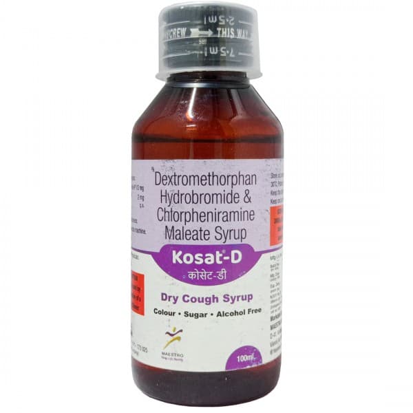 Kosat D (Sugar Free) Dry Cough Syrup 100 ml