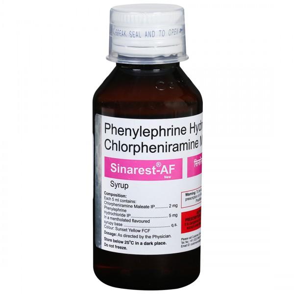 Sinarest AF New Delicious Orange Flavour Syrup 75 ml