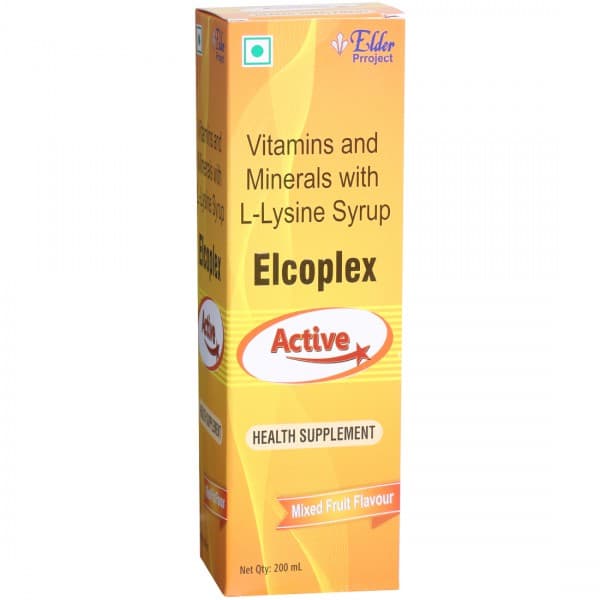 Elcoplex Active Mixed Fruit Flavour Syrup 200 ml
