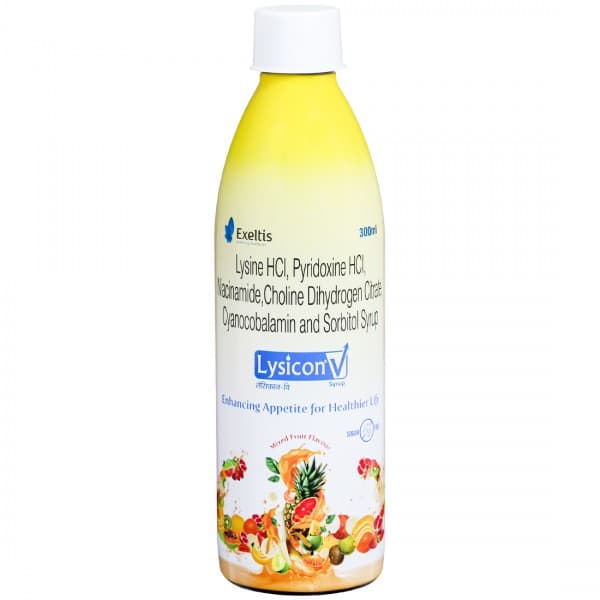 Lysicon V Mixed Fruit Flavour Sugar Free Syrup 300 ml