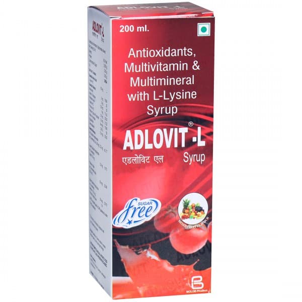 Adlovit L Sugar Free Mixed Fruit Flavour Syrup 200 ml
