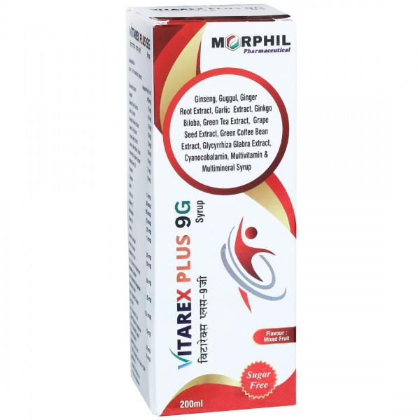 Vitarex Plus 9G Sugar Free Mixed Fruit Flavour Syrup 200 ml
