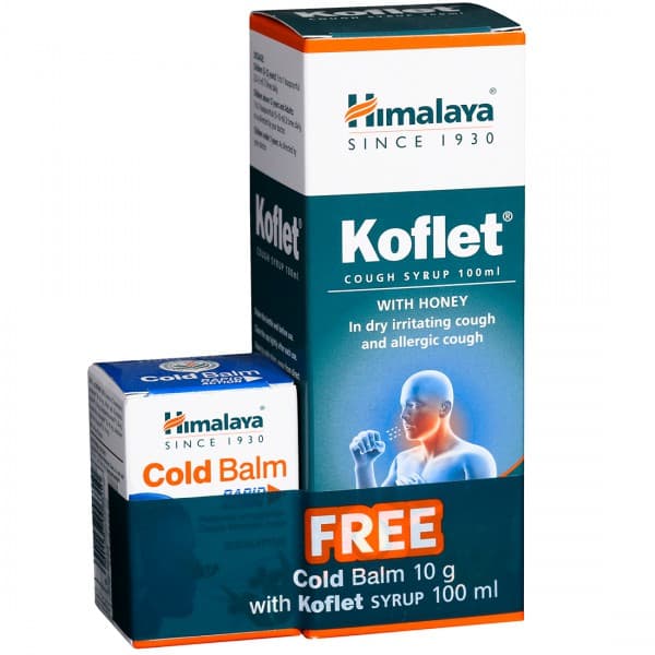 Himalaya Koflet Cough Syrup (Free Himalaya Cold Balm 10 g) 100 ml