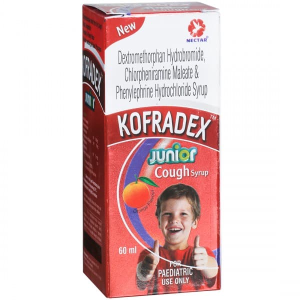 Kofradex (New) Junior Orange Flavour Cough Syrup 60 ml