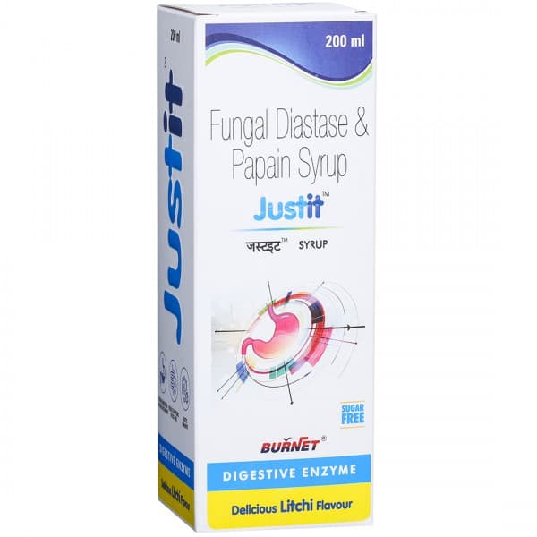 Justit Sugar Free Delicious Litchi Flavour Syrup 200 ml