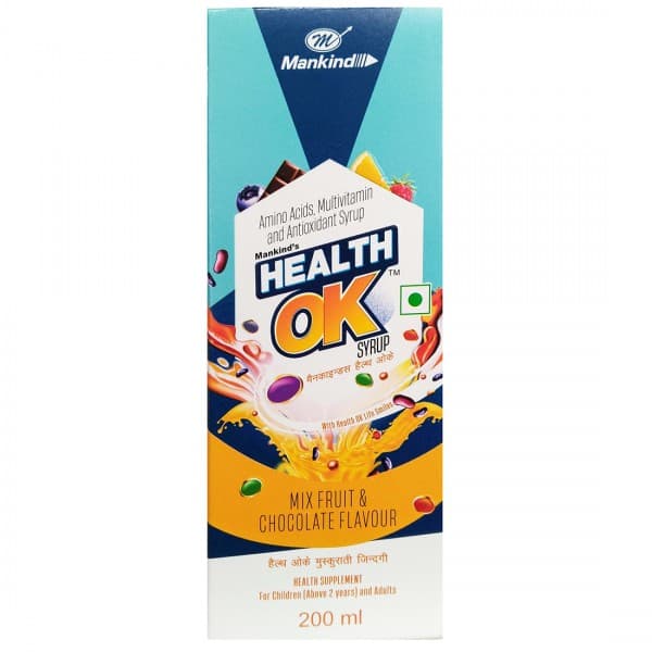 Health OK Mix Fruit & Chocolate Flavour Syrup 200 ml