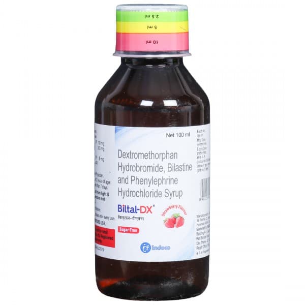 Biltal DX Strawberry Flavour Sugar Free Syrup 100 ml