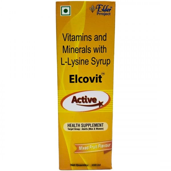 Elcovit Active Mixed Fruit Flavour Syrup 200 ml