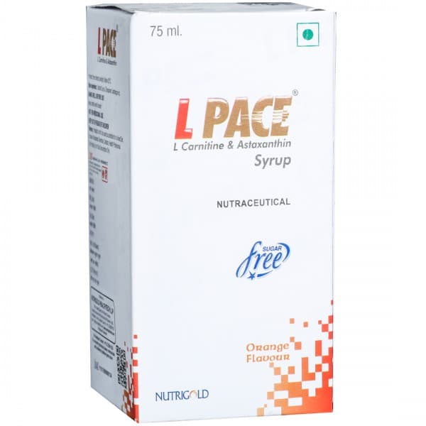 L Pace Sugar Free Orange Flavour Syrup 75 ml