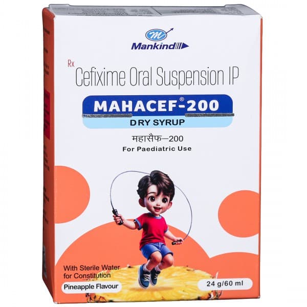 Mahacef 200 Pineapple Flavour Dry Syrup 24 g/60 ml