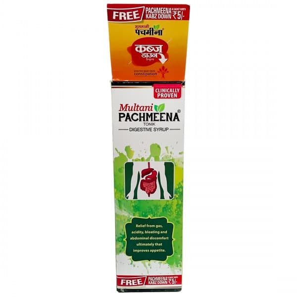 Multani Pachmeena Tonik Digestive Syrup (Free Pachmeena Kabz Down Sachet 4 g Worth Rs. 5) 300 ml