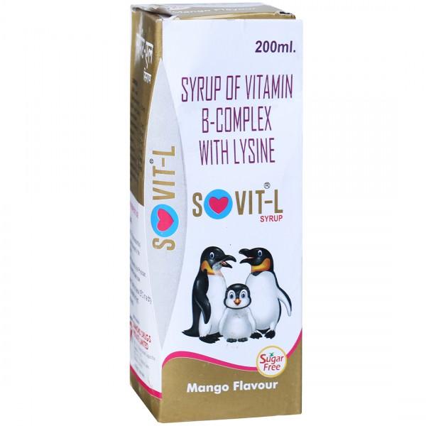 Sovit L Sugar Free Syrup Mango Flavour 200 ml