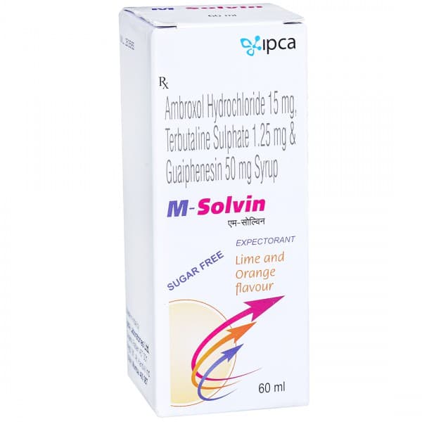 M Solvin Sugar Free Lime and Orange Flavour Syrup 60 ml