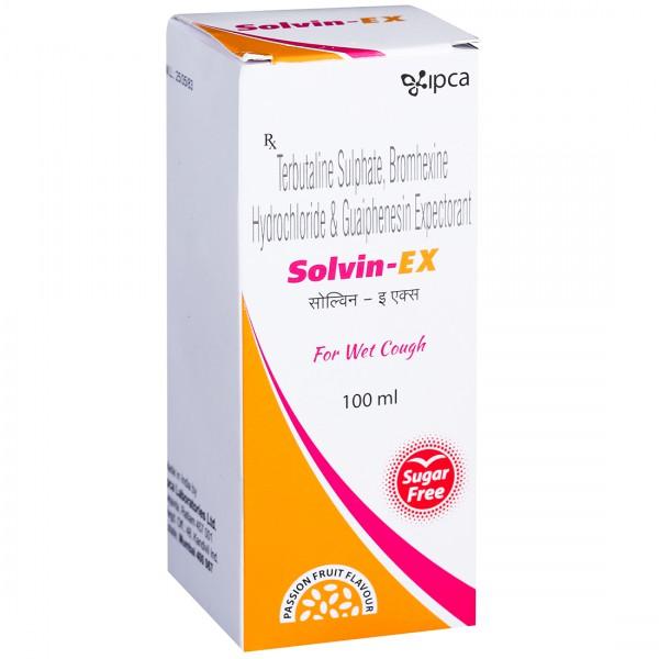 Solvin EX Sugar Free Wet Cough Syrup 100 ml