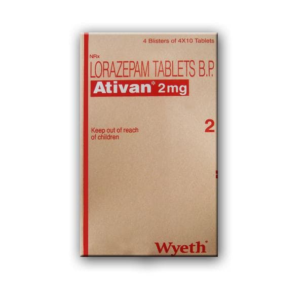 Ativan 2 mg Tablet (10 Tab)