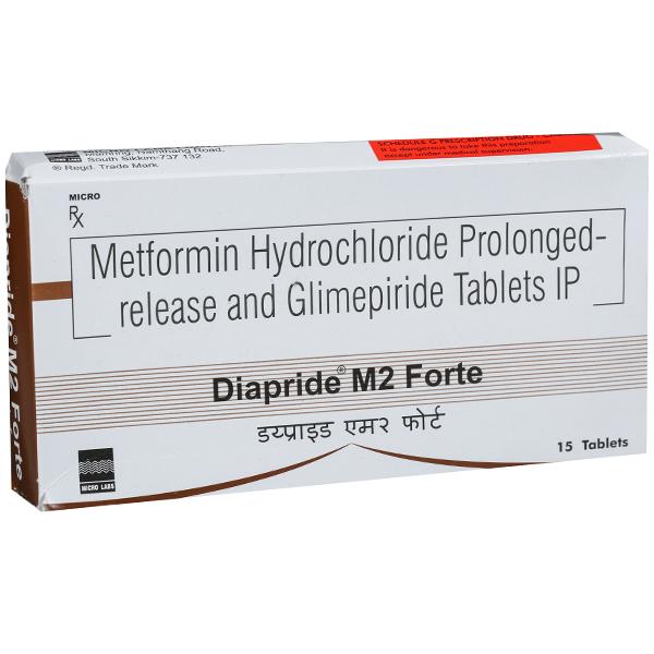 Diapride M Forte 2 mg Tablet (15 Tab)