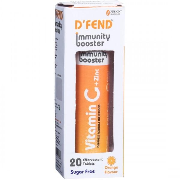 Dfend Immunity Booster (Orange Flav) Sugar Free Effervescent Tablet (20 Tab)