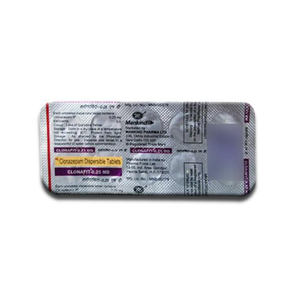 Clonafit MD 0.25 mg Tablet (10 Tab)