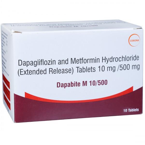 Dapabite M 10/500 mg Tablet (10 Tab)