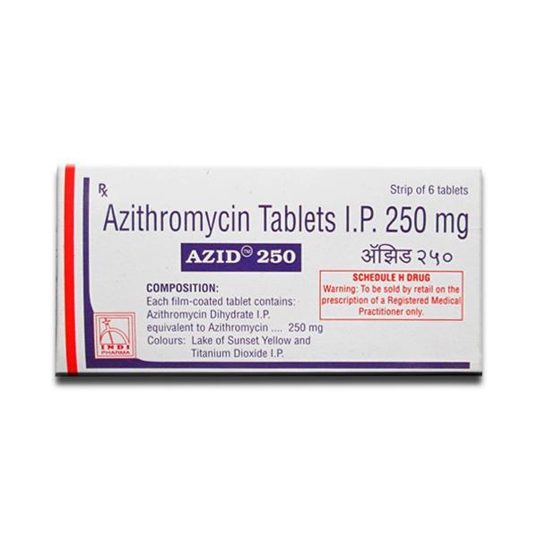 Azid 250 mg Tablet (6 Tab)