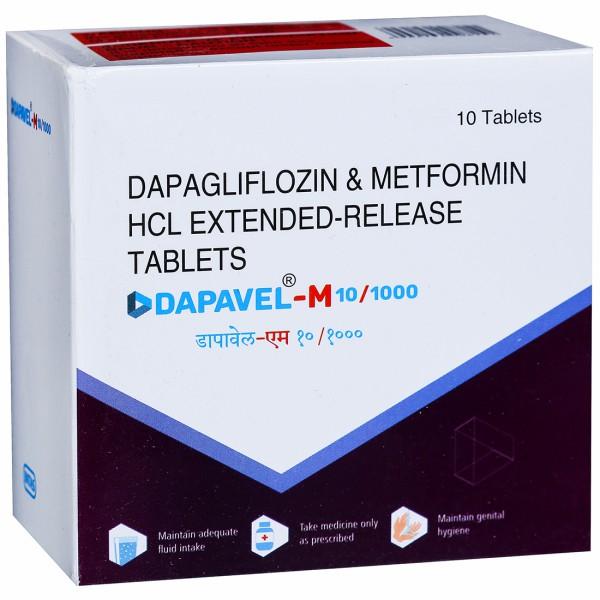 Dapavel M 10/1000 mg Tablet (10 Tab)