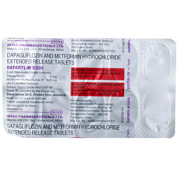 Daparyl M 5/500 mg Tablet (10 Tab)