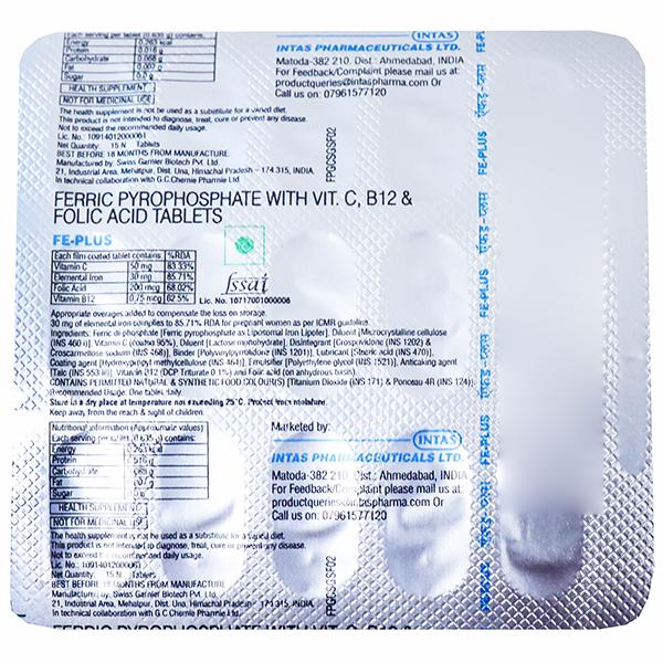 Fe Plus 15 Tablets
