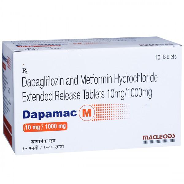 Dapamac M 10 mg/1000 mg Tablet (10 Tab)