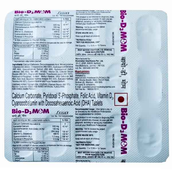 Bio D3 Mom 15 Tablets