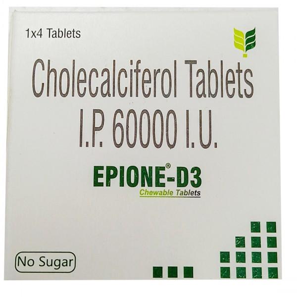 Epione D3 (Pineapple Flavour) Sugar Free Chewable Tablet (4 Tab)