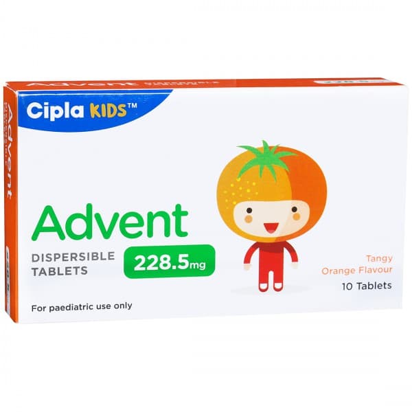 Advent Tangy Orange Flavour 228.5 mg Dispersable Tablet (10 Tab)