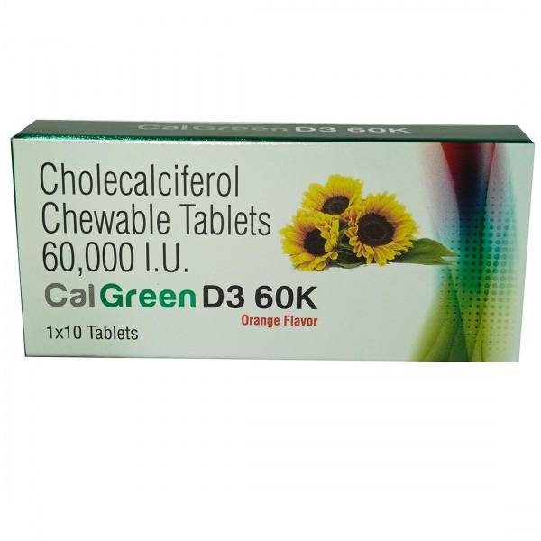 CalGreen D3 60K (Orange Flavour) Tablet (10 Tab)