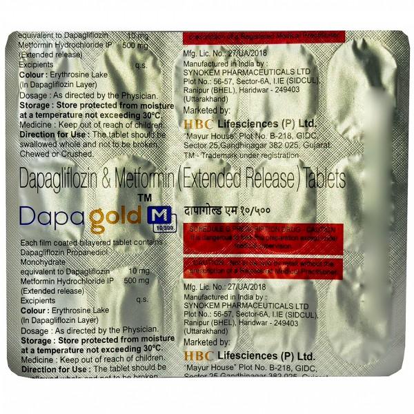 Dapagold M 10/500 mg Tablet (15 Tab)