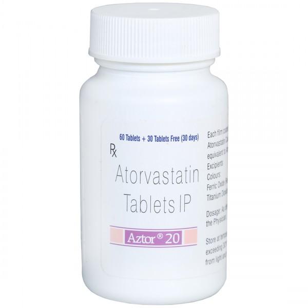 Aztor 20 mg Tablet (60 Tab + 30 Tab Free)