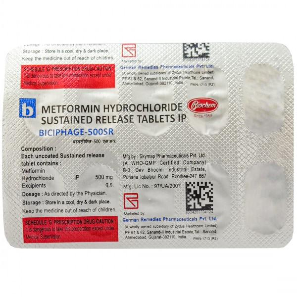 Biciphage SR 500 mg Tablet (10 Tab)
