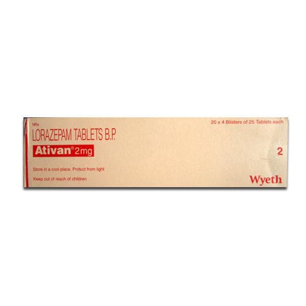 Ativan 2 mg Tablet (25 Tab)
