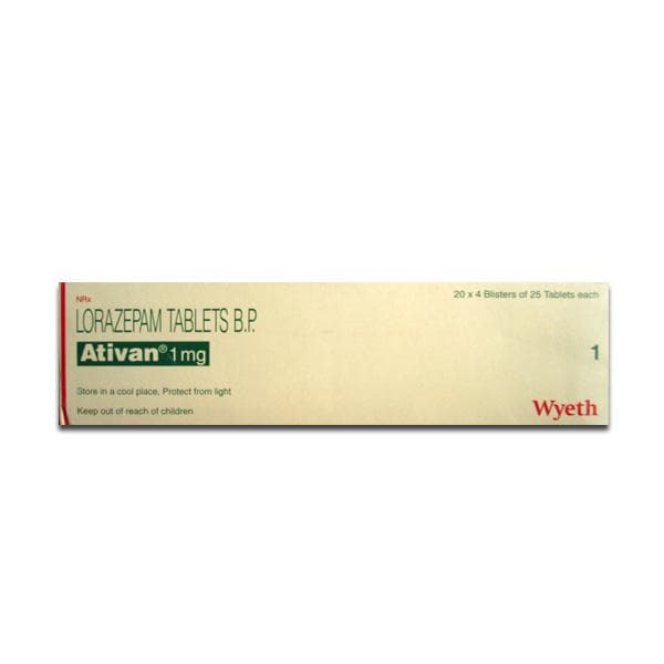 Ativan 1 mg Tablet (25 Tab)