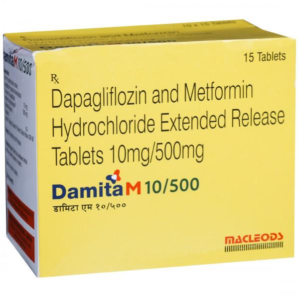 Damita M 10/500 mg Tablet (15 Tab)