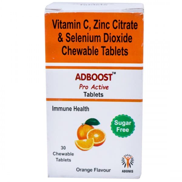 Adboost Pro Active Orange Flavour Sugar Free Chewable Tablet (20 Tab)
