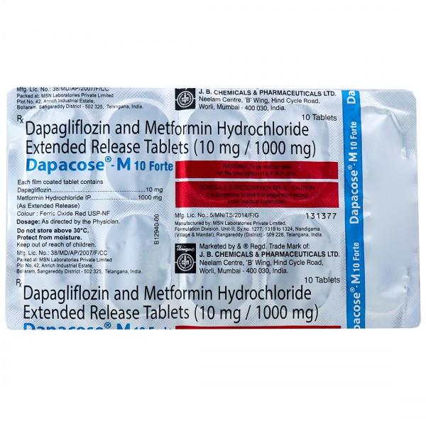 Dapacose M 10 Forte Tablet (10 Tab)