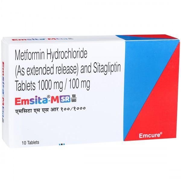 Emsita M SR 100/1000 mg Tablet (10 Tab)