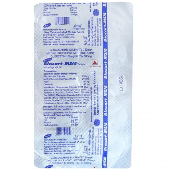 Biocart Msm 10 Tablets