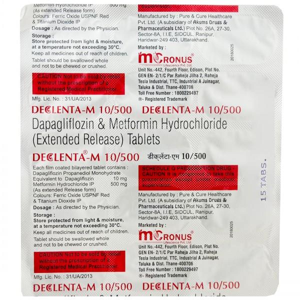 Declenta M 10/500 mg Tablet (15 Tab)