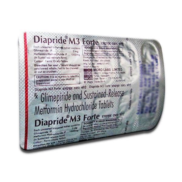 Diapride M Forte 3 mg Tablet (10 Tab)
