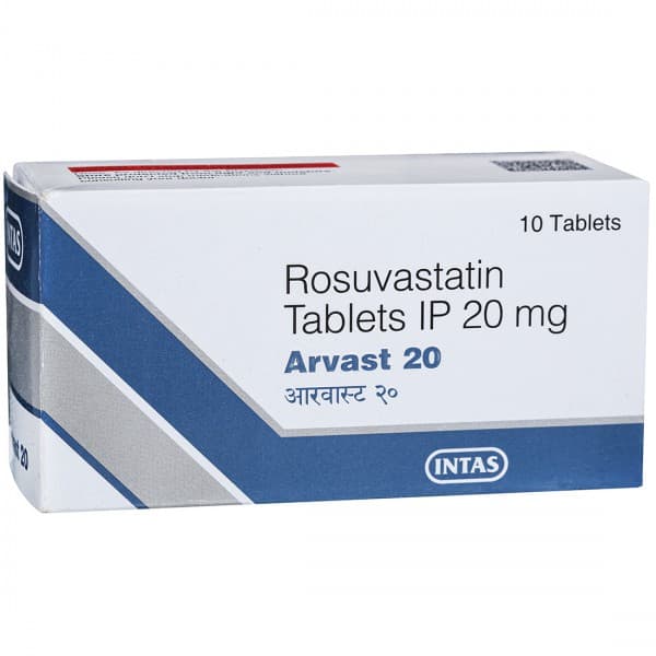 Arvast 20 mg Tablet (10 Tab)