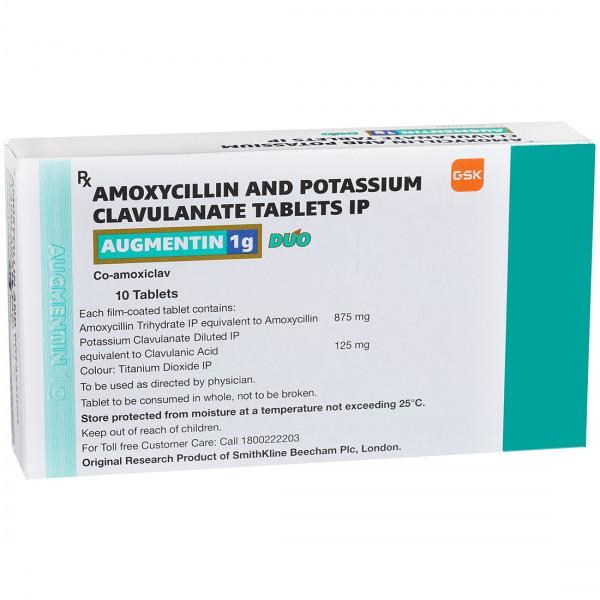 Augmentin Duo 1000 mg Tablet (10 Tab)