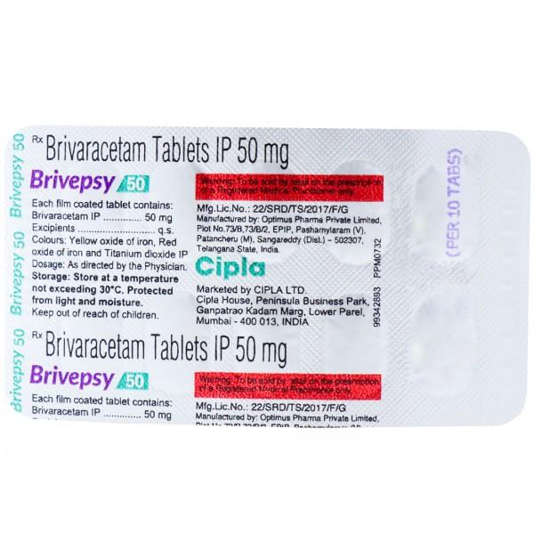 Brivepsy 50 mg Tablet (10 Tab)