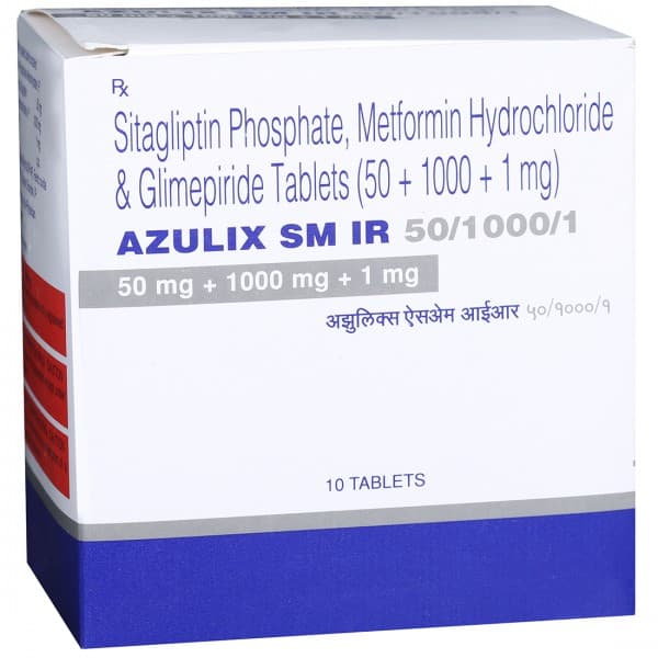 Azulix SM IR 50/1000/1 mg Tablet (10 Tab)
