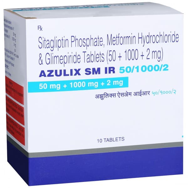Azulix SM IR 50/1000/2 mg Tablet (10 Tab)